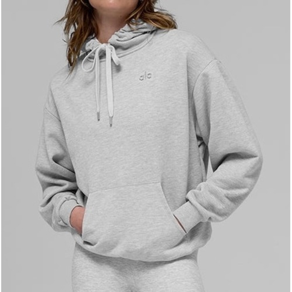 Alo Yoga Accolade Hoodie Gray Oversized Unisex Sz S